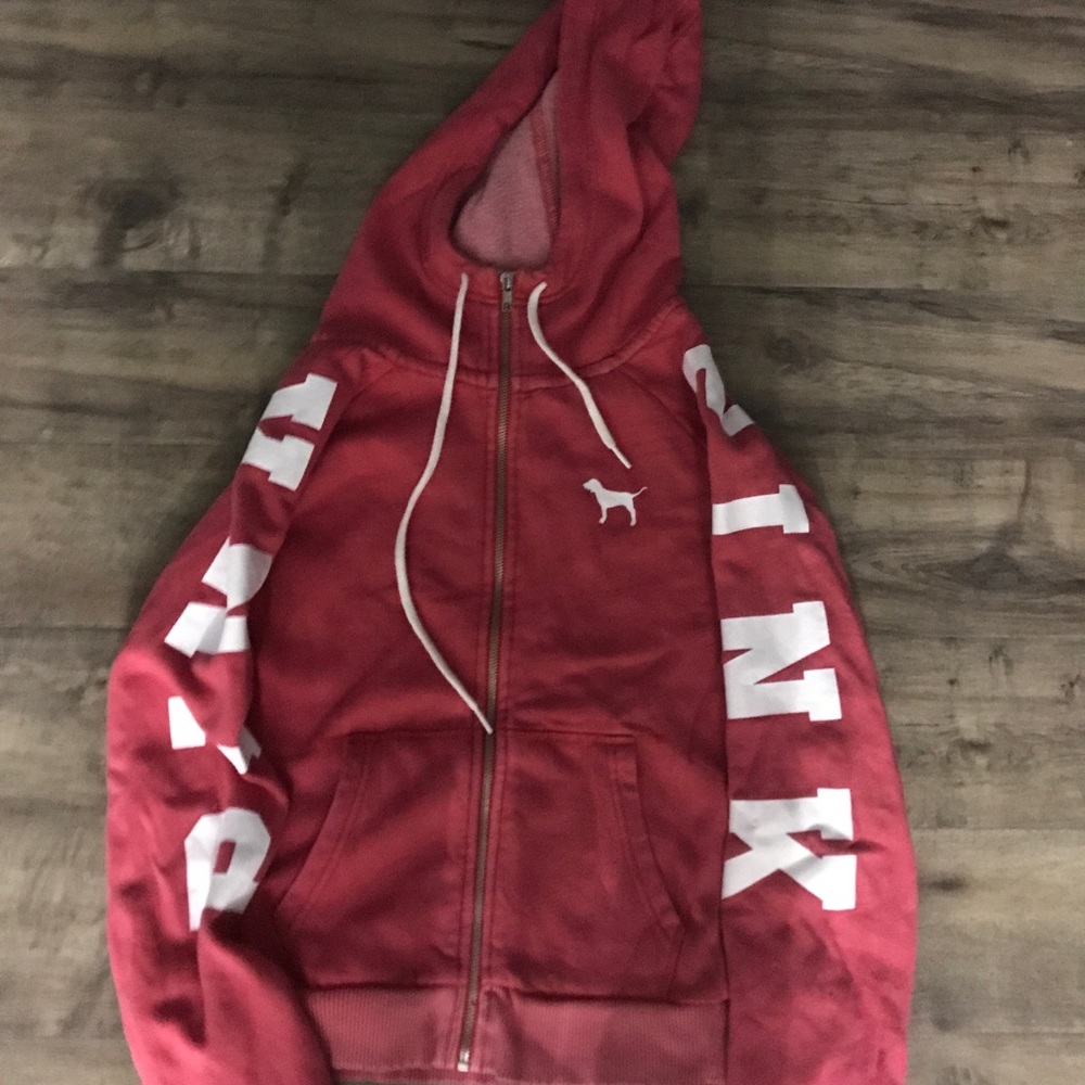 Pink red hoodie